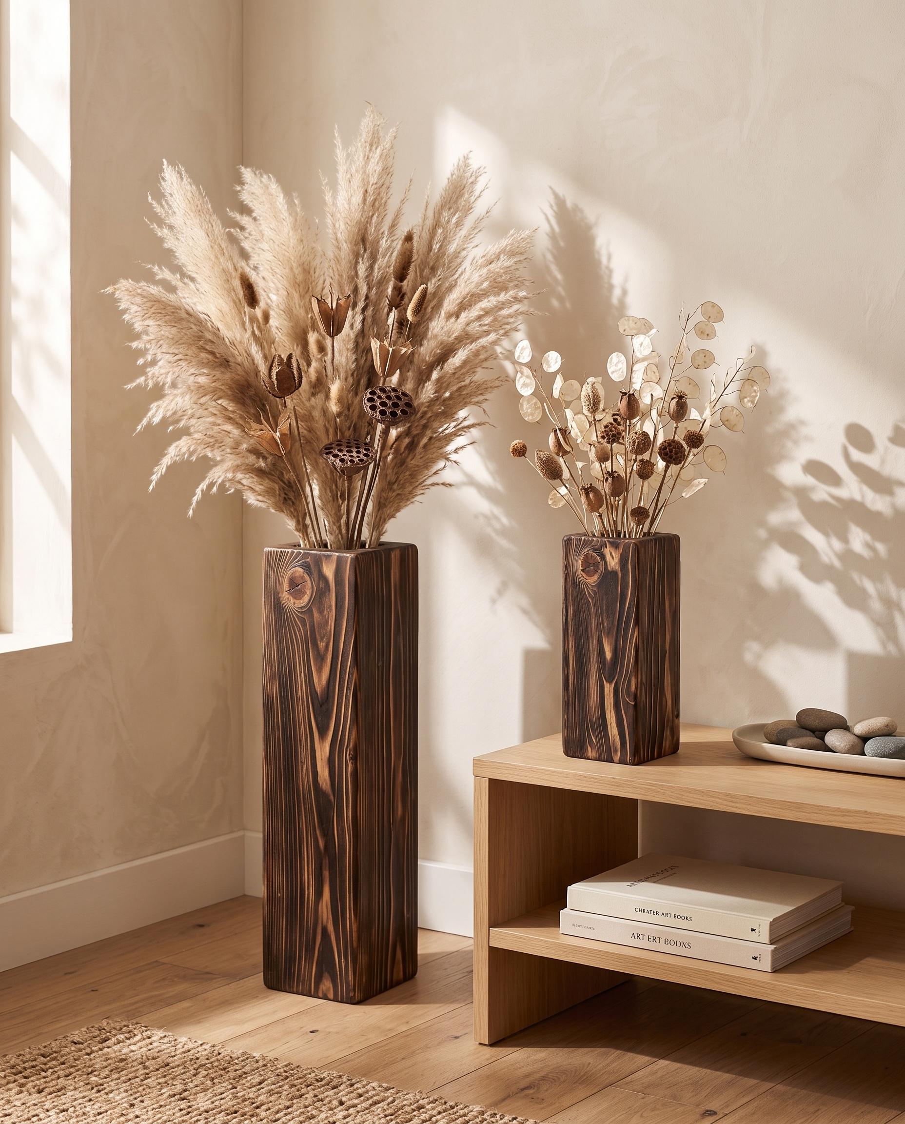Wooden Vases