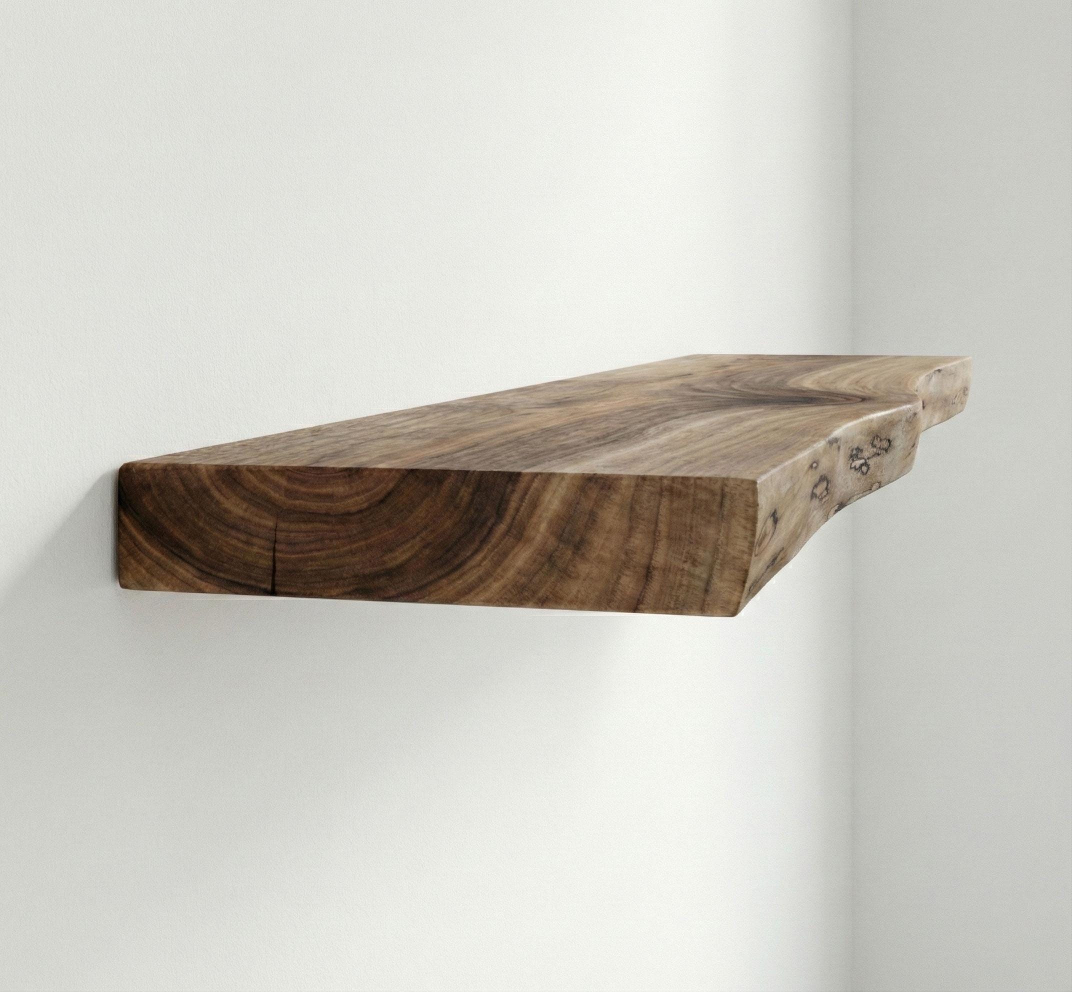 Walnut Live Edge Floating Shelves (Set of 2) – Handmade Rustic Wall Decor 6