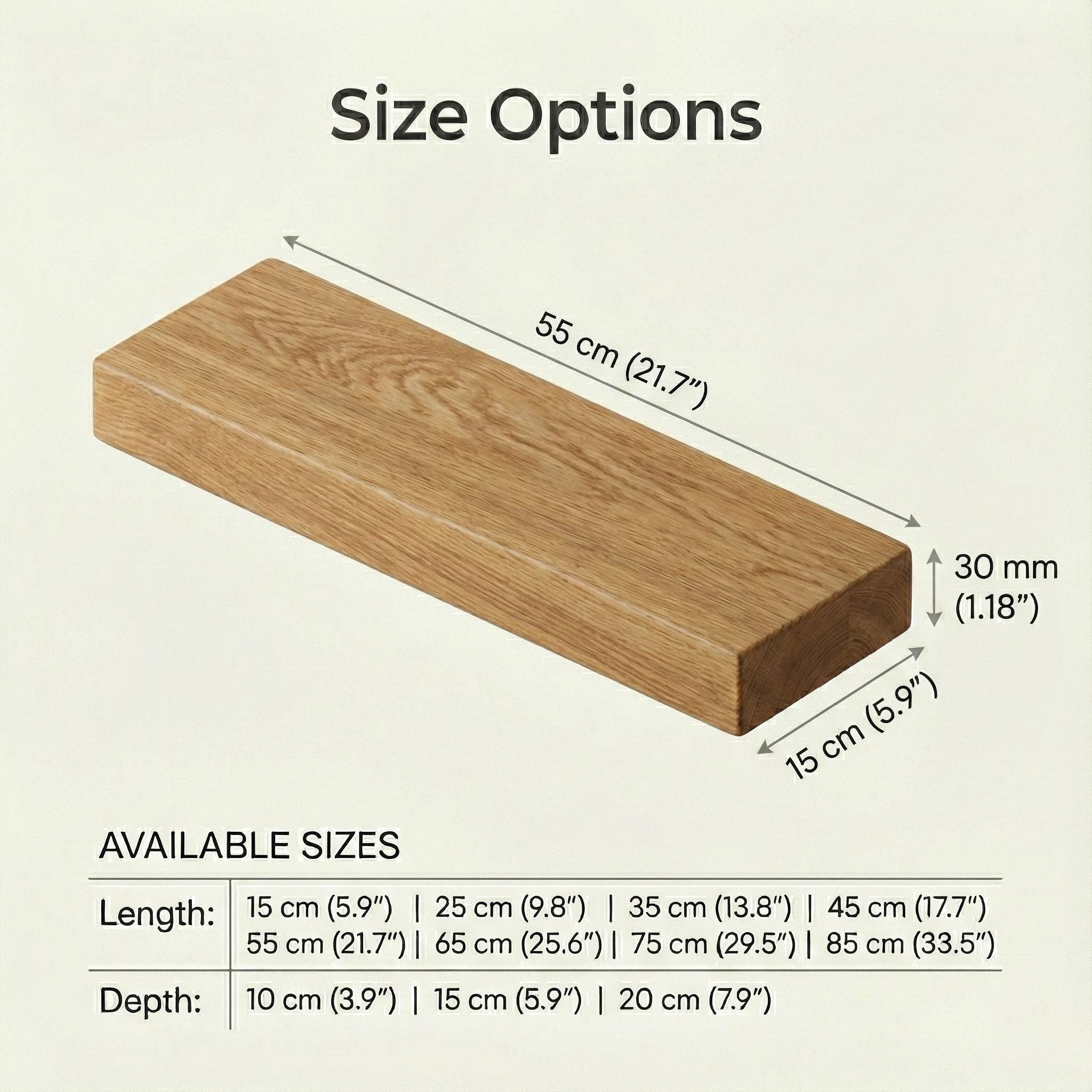 Solid Fir Wood Floating Shelf, Rustic Farmhouse Style 2