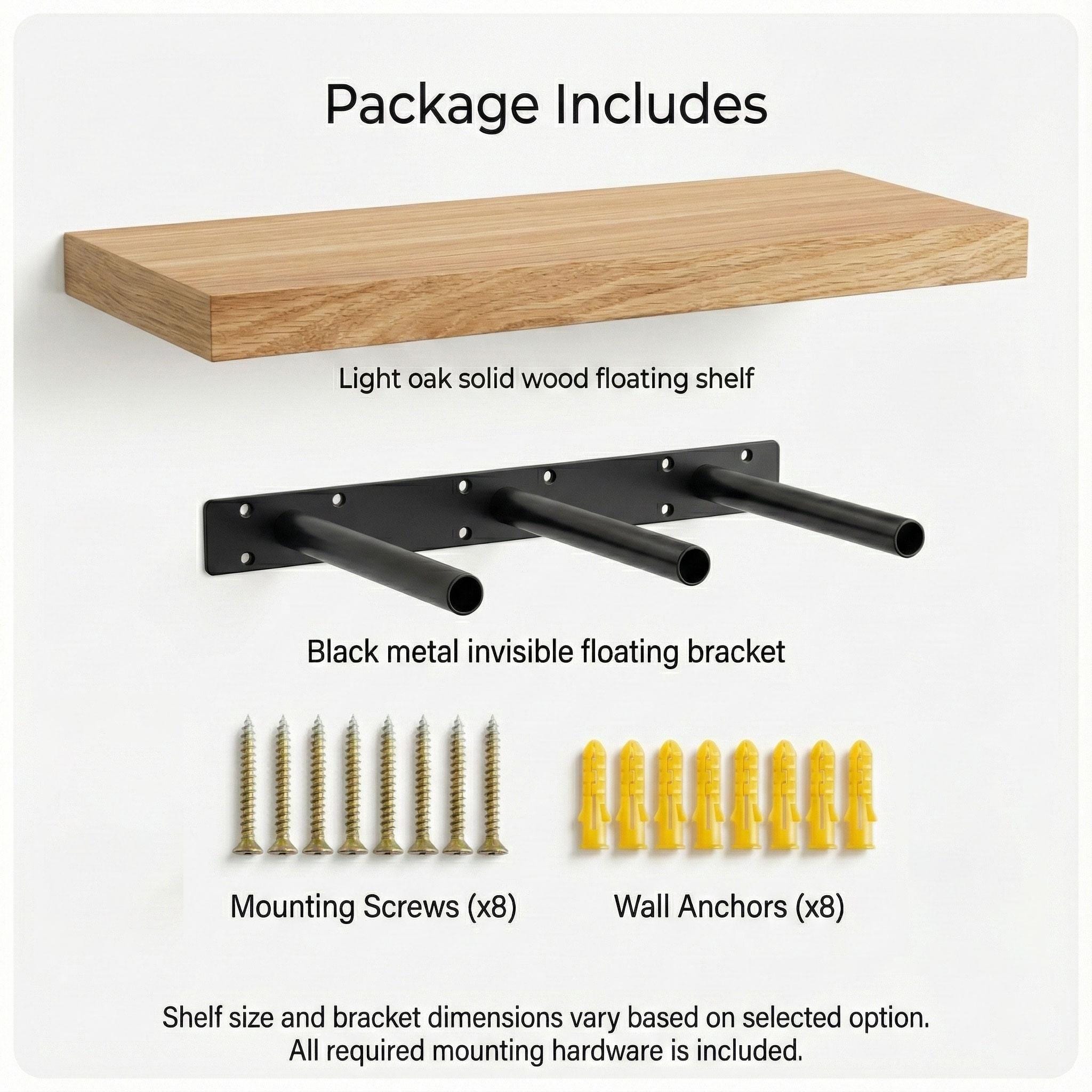 Solid Fir Wood Floating Shelf, Rustic Farmhouse Style 8