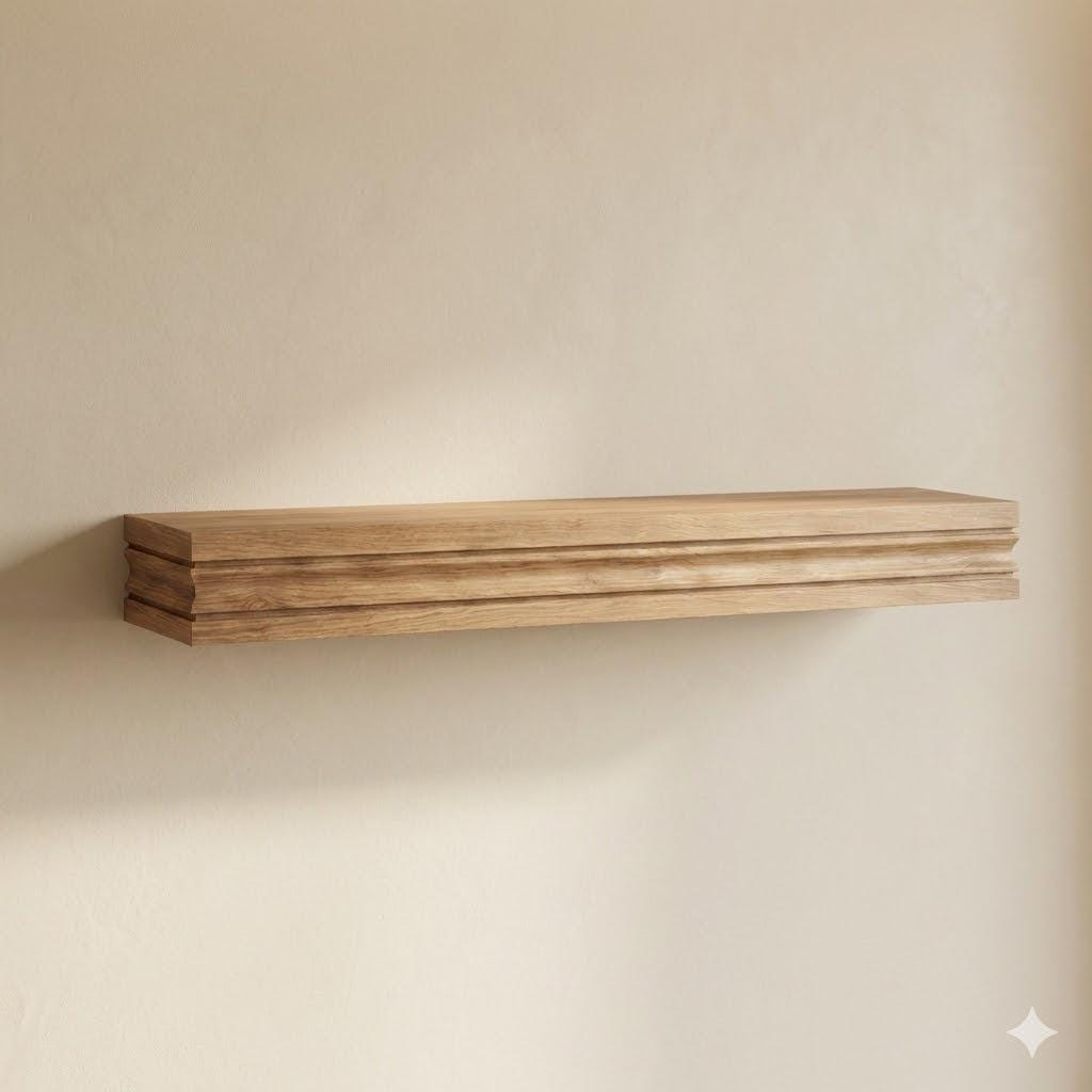 Solid Wood Floating Shelf – Handcrafted Chunky Wall Shelf with Clean Architectural Profile 10
