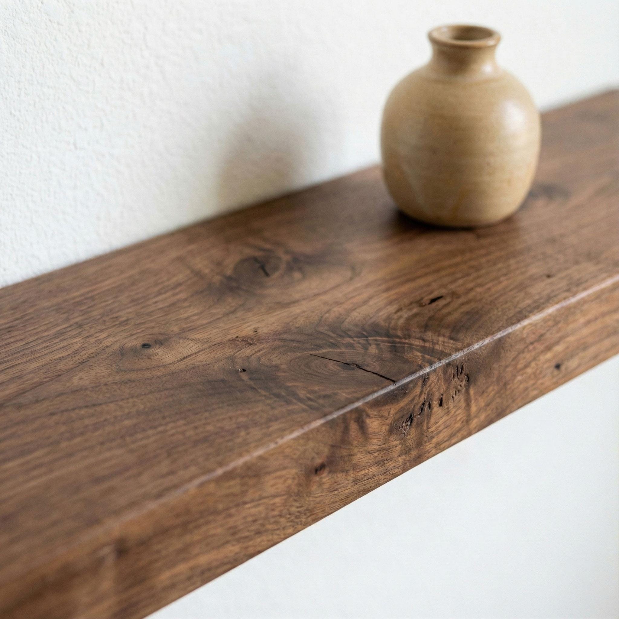 Handmade Solid Walnut Floating Shelf, Minimalist Decor 3