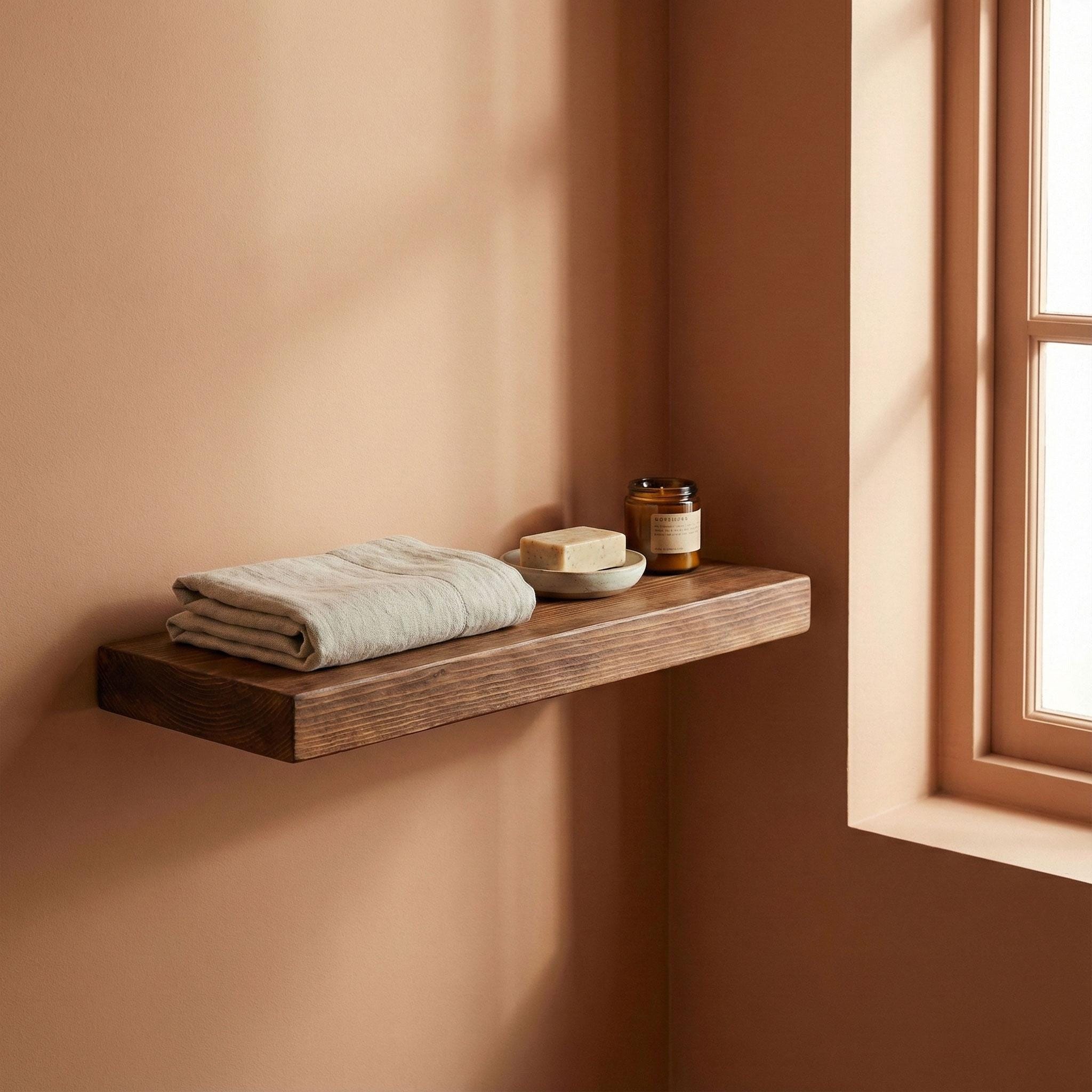 Handmade Solid Walnut Floating Shelf, Minimalist Decor 4