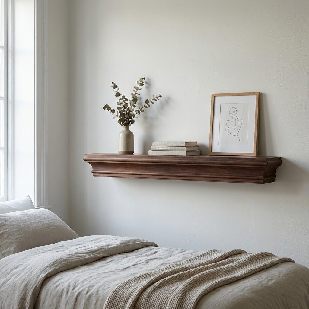 Solid Wood Floating Shelf – Handcrafted Chunky Wall Shelf for Modern Living Spaces 4