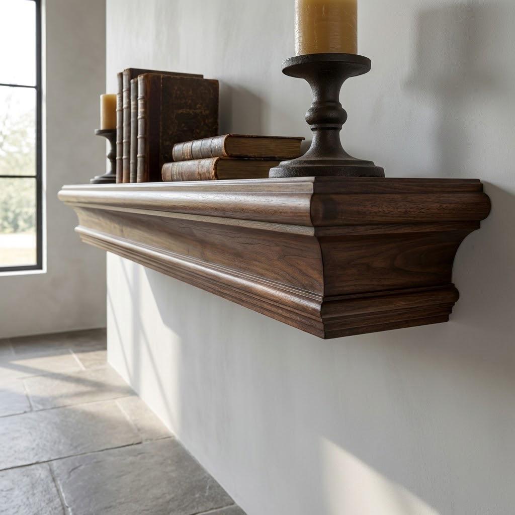 Solid Wood Floating Shelf – Handcrafted Chunky Wall Shelf for Modern Living Spaces 8