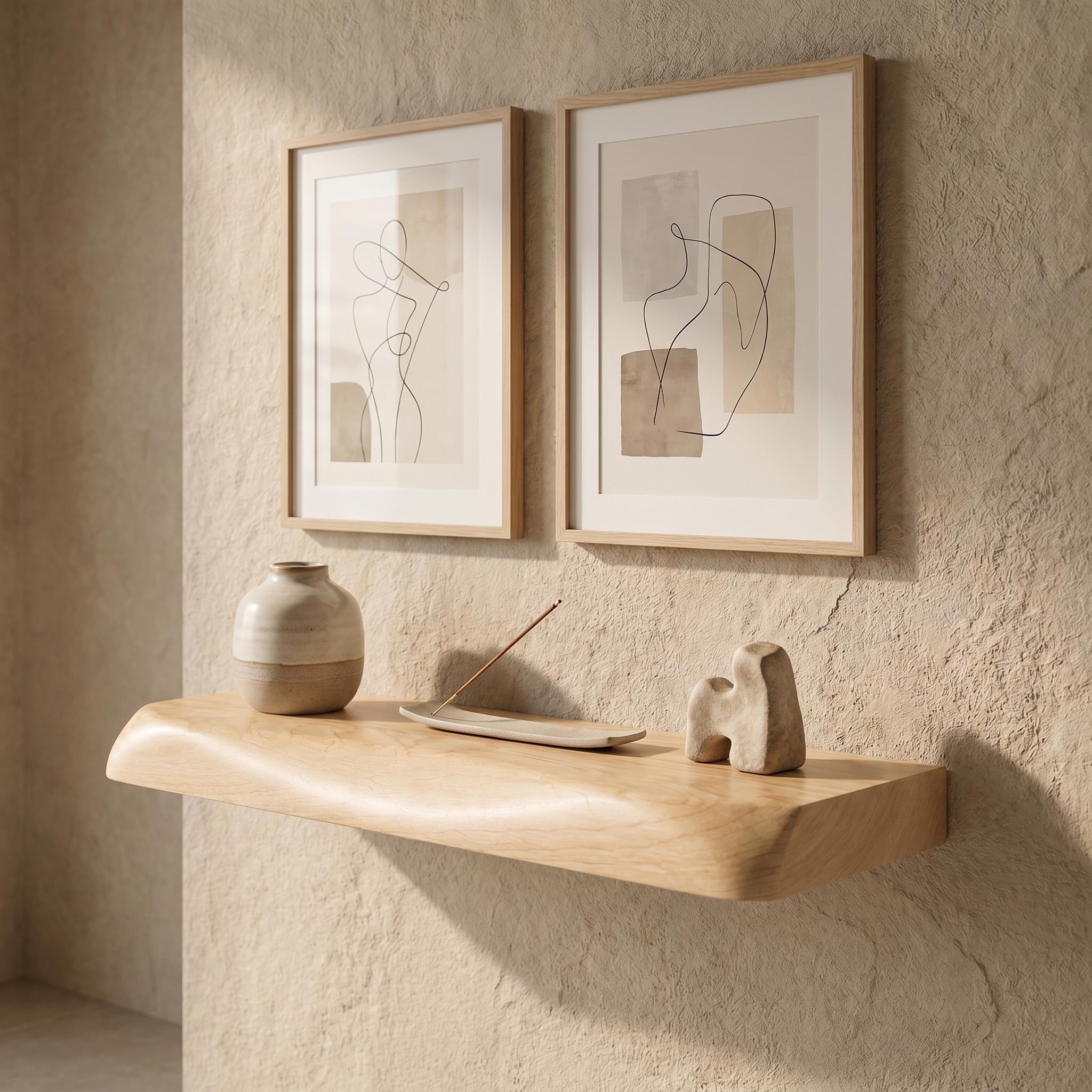 Dark Walnut Floating Shelf | Rounded Edge Modern Wood Wall Shelf 3