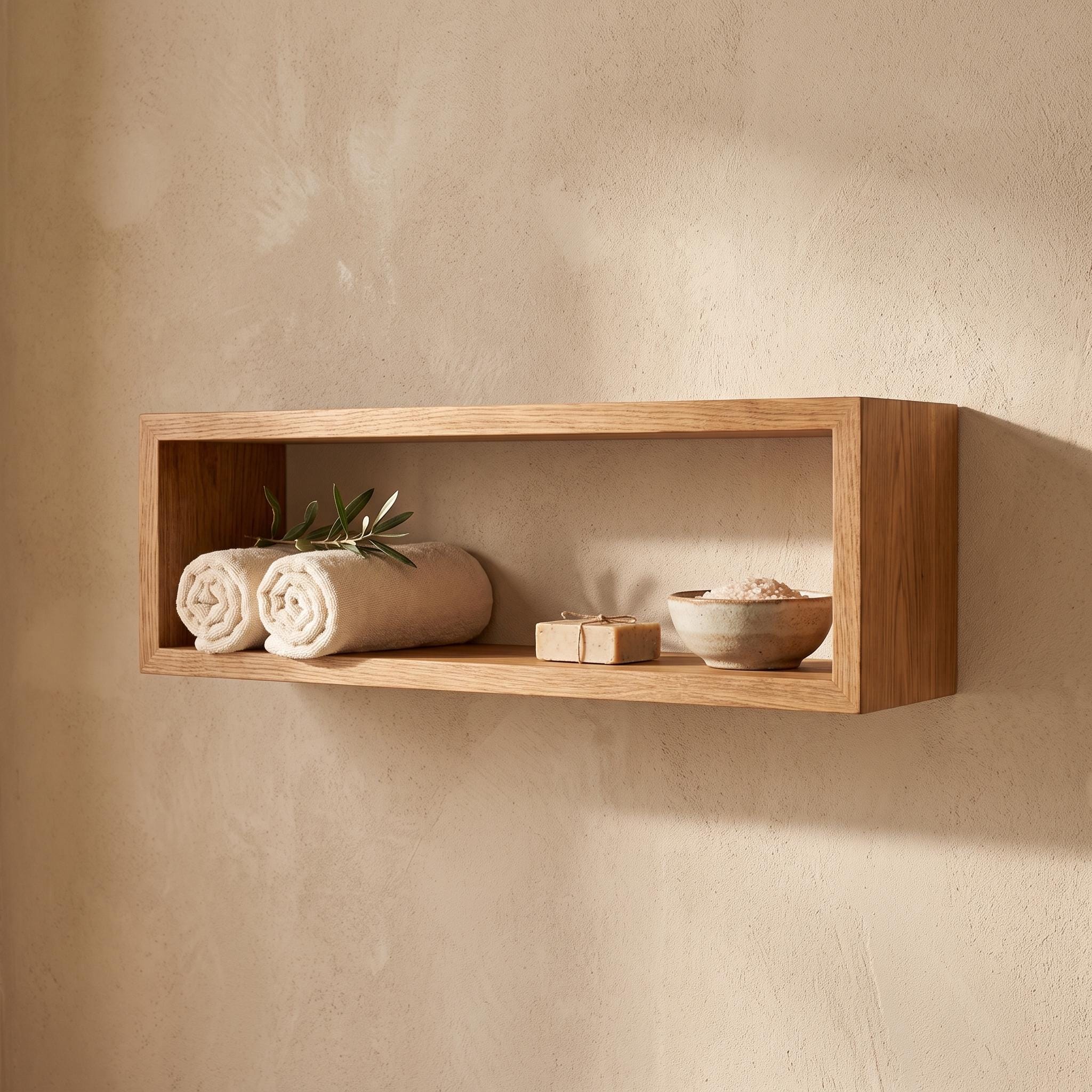 Over the Toilet Storage, Wooden Bathroom Wall Shelf, Open Box Organizer, Rustic Farmhouse Decor 6