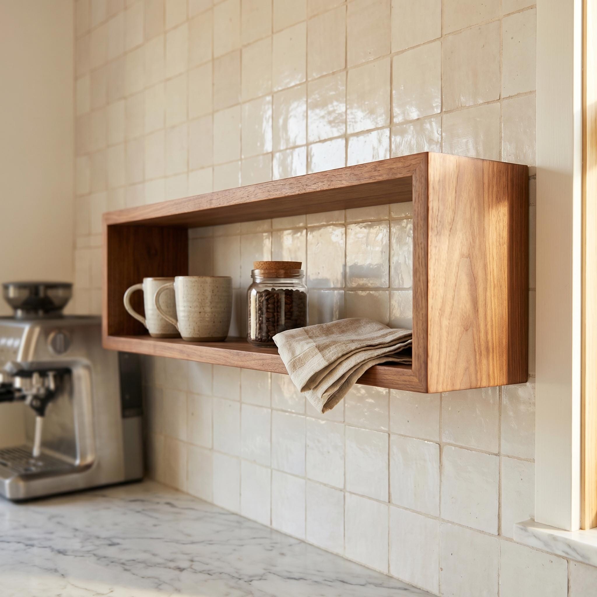 Over the Toilet Storage, Wooden Bathroom Wall Shelf, Open Box Organizer, Rustic Farmhouse Decor 8