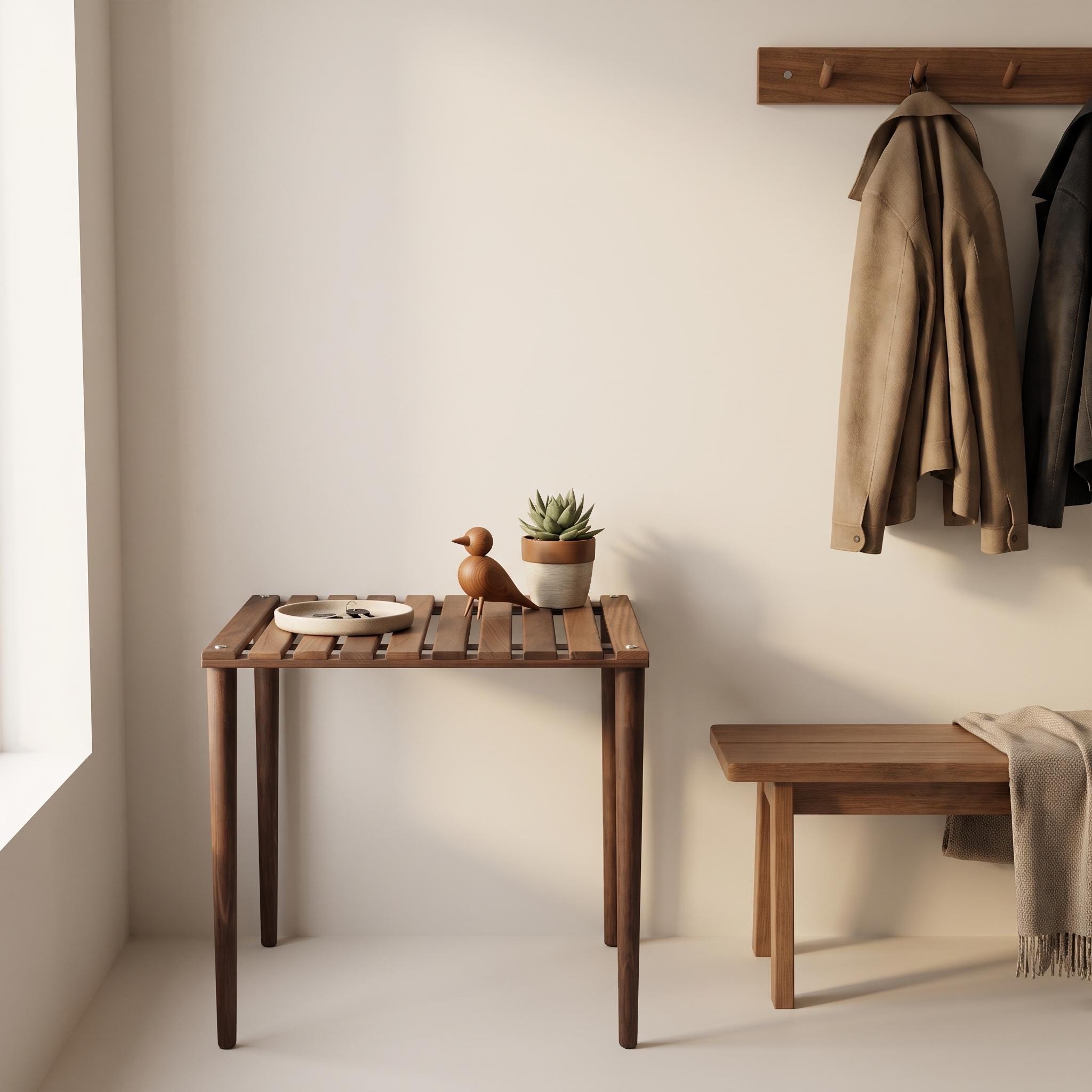 Foldable Wooden Side Table | Portable Camp Furniture | No Assembly 4